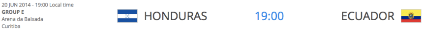 Honduras v Ecuador