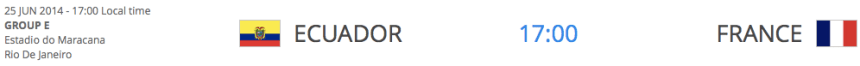 Ecuador v France