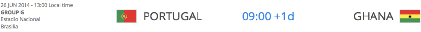 Portugal v Ghana
